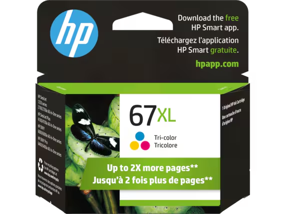 HP 67XL High Yield Tri-color Original Ink Cartridge